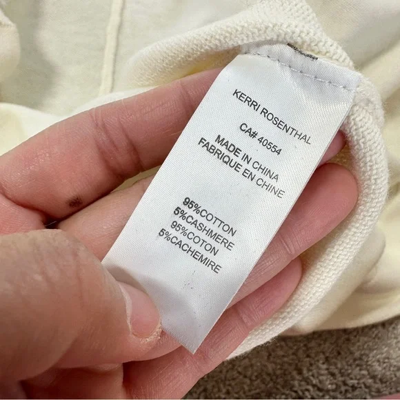 SOLD | Kerri Rosenthal Women’s Poppy Be Alright Duster Cardigan Sweater Cream L - Picture 12 of 14